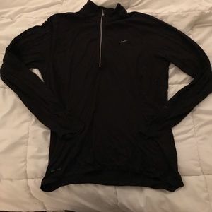 Nike women’s quarter zip pullover base layer black